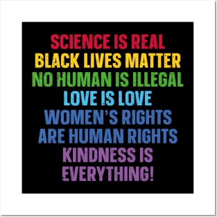 Science is Real Black Lives Matter Love Is Love Equality Posters and Art